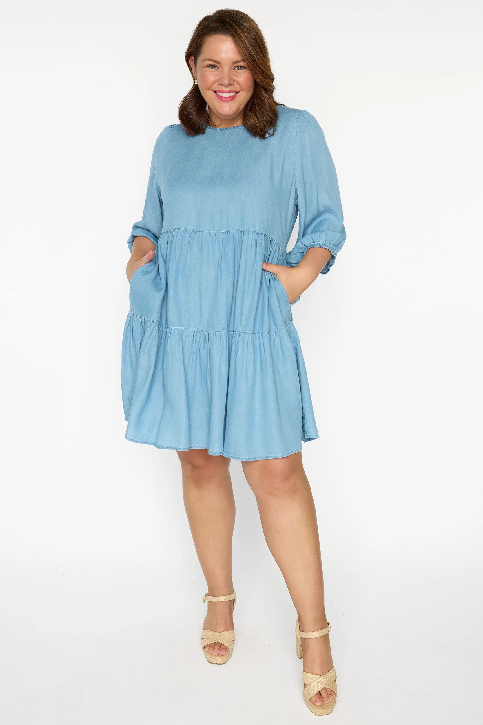 Silvia Chambray Dress – Chambray mini dress