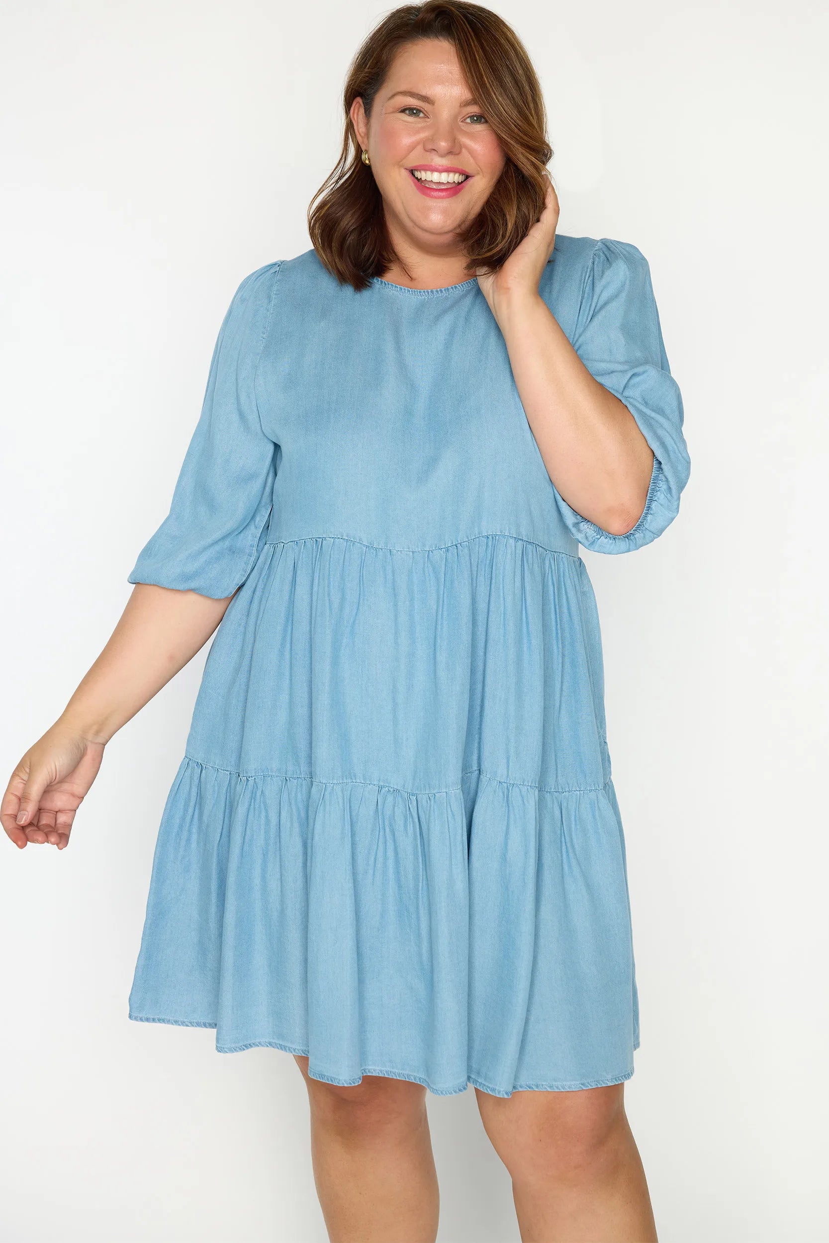 Silvia Chambray Dress – Chambray mini dress