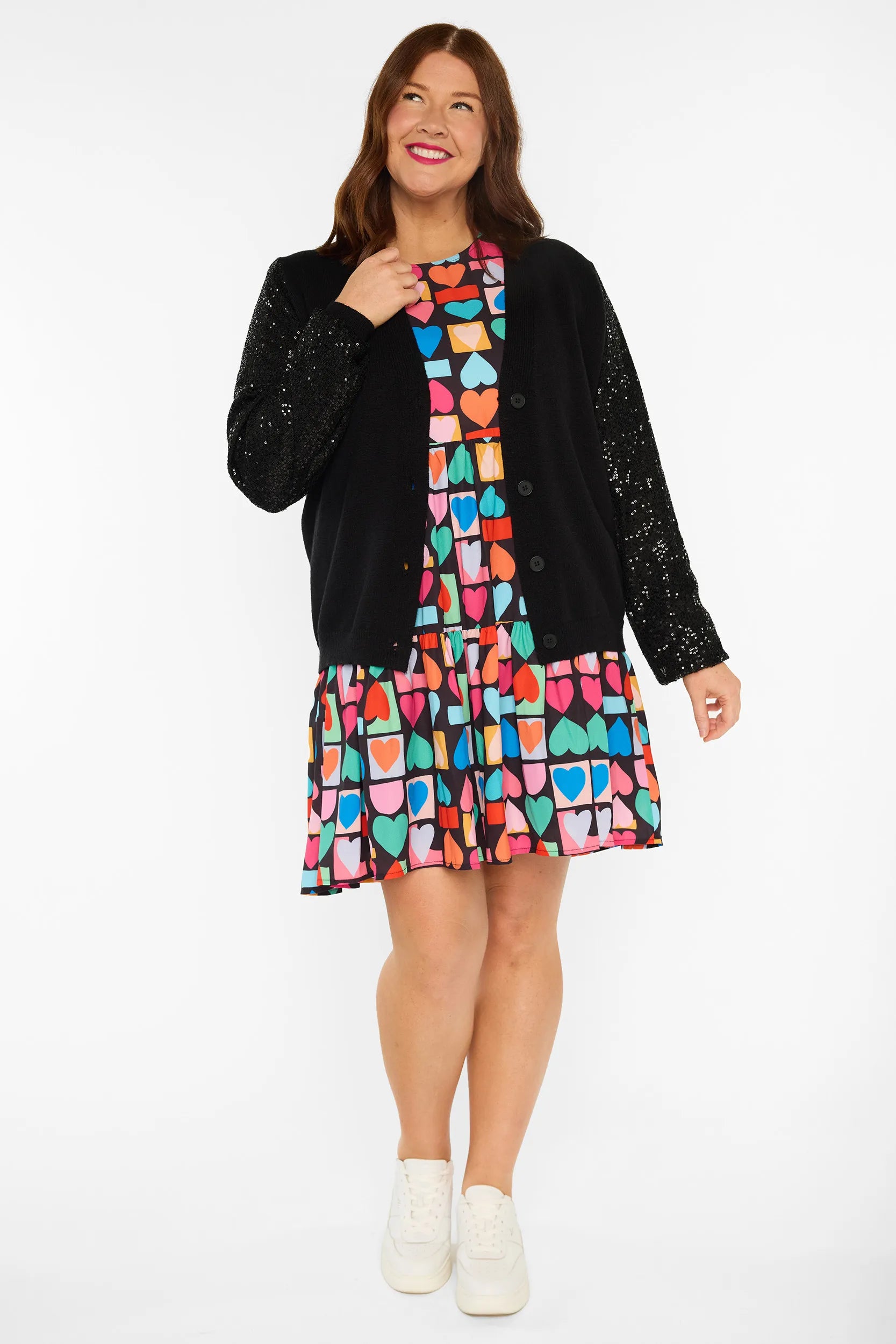 Sloane Black Cardi – Black knit jumper