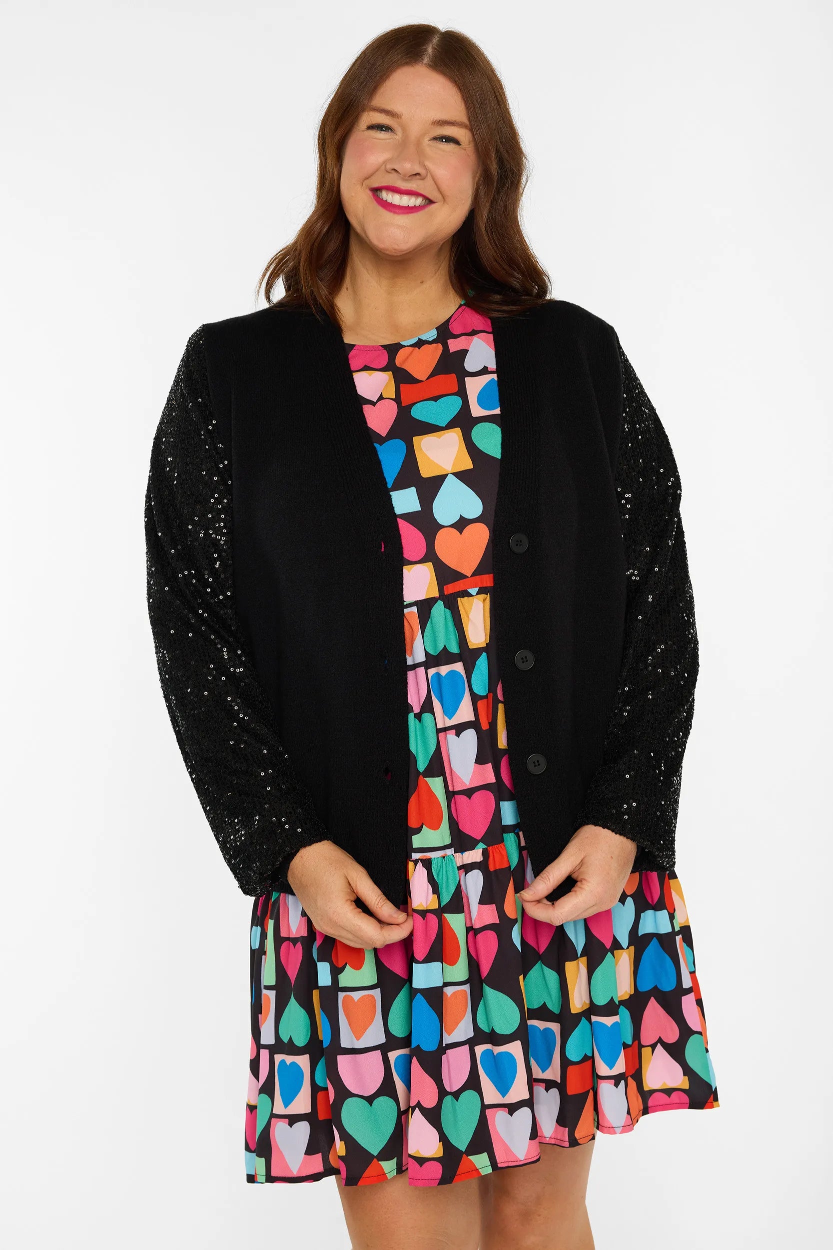 Sloane Black Cardi – Black knit jumper