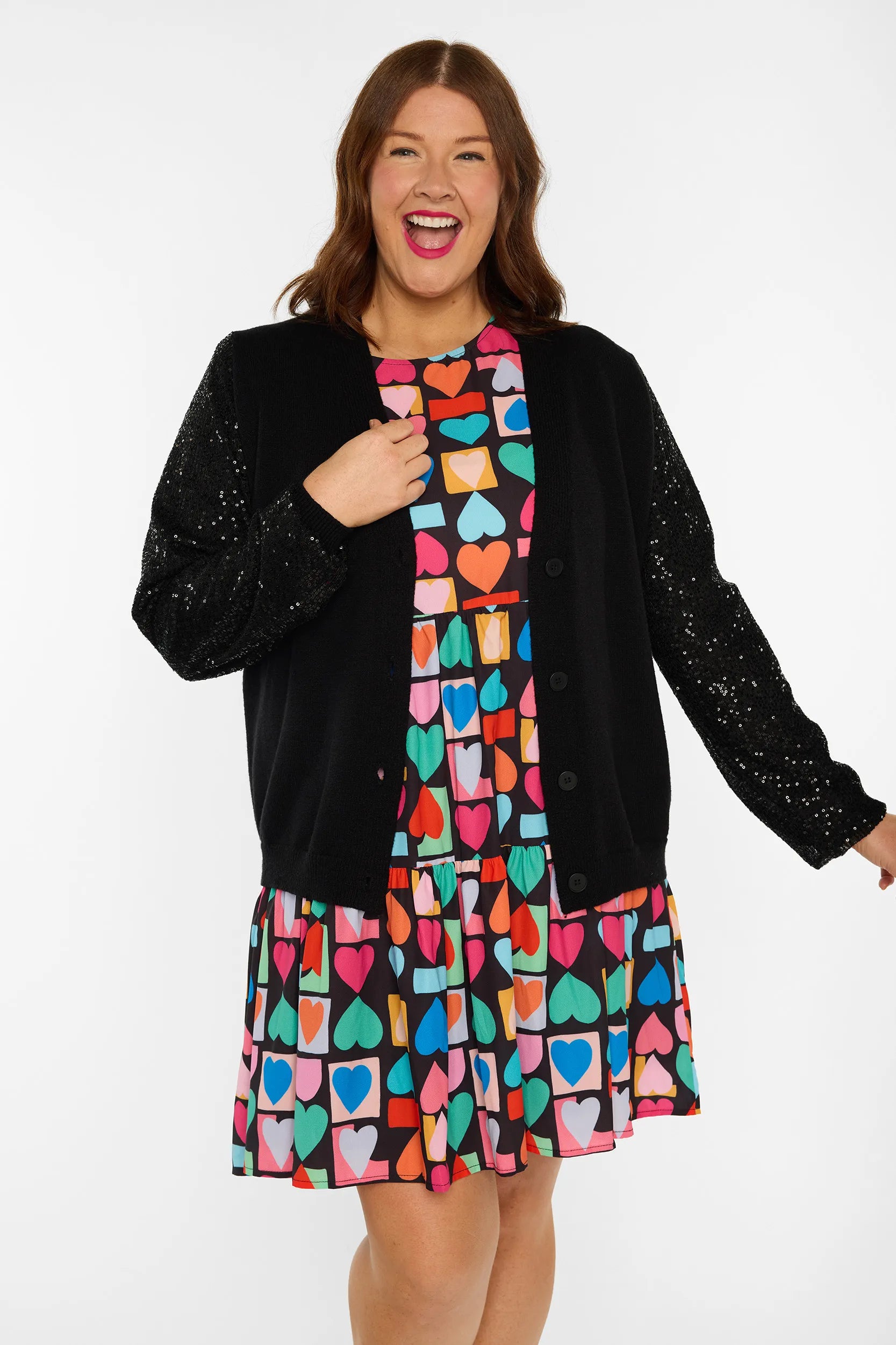 Sloane Black Cardi – Black knit jumper