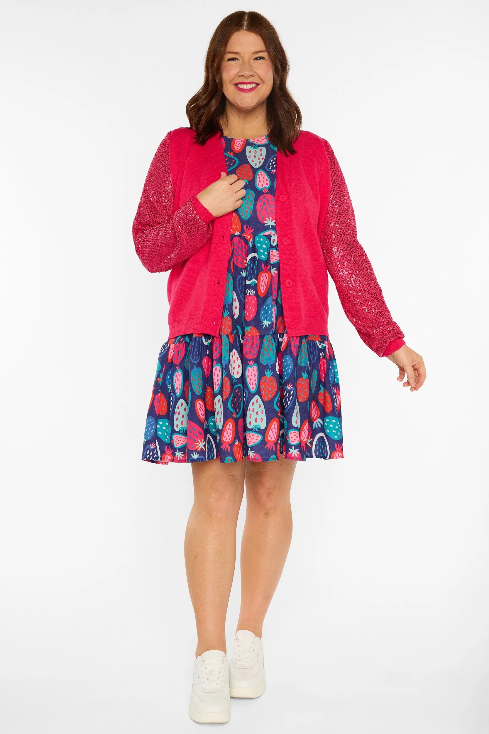 Sloane Pink Cardi – Pink knit jumper