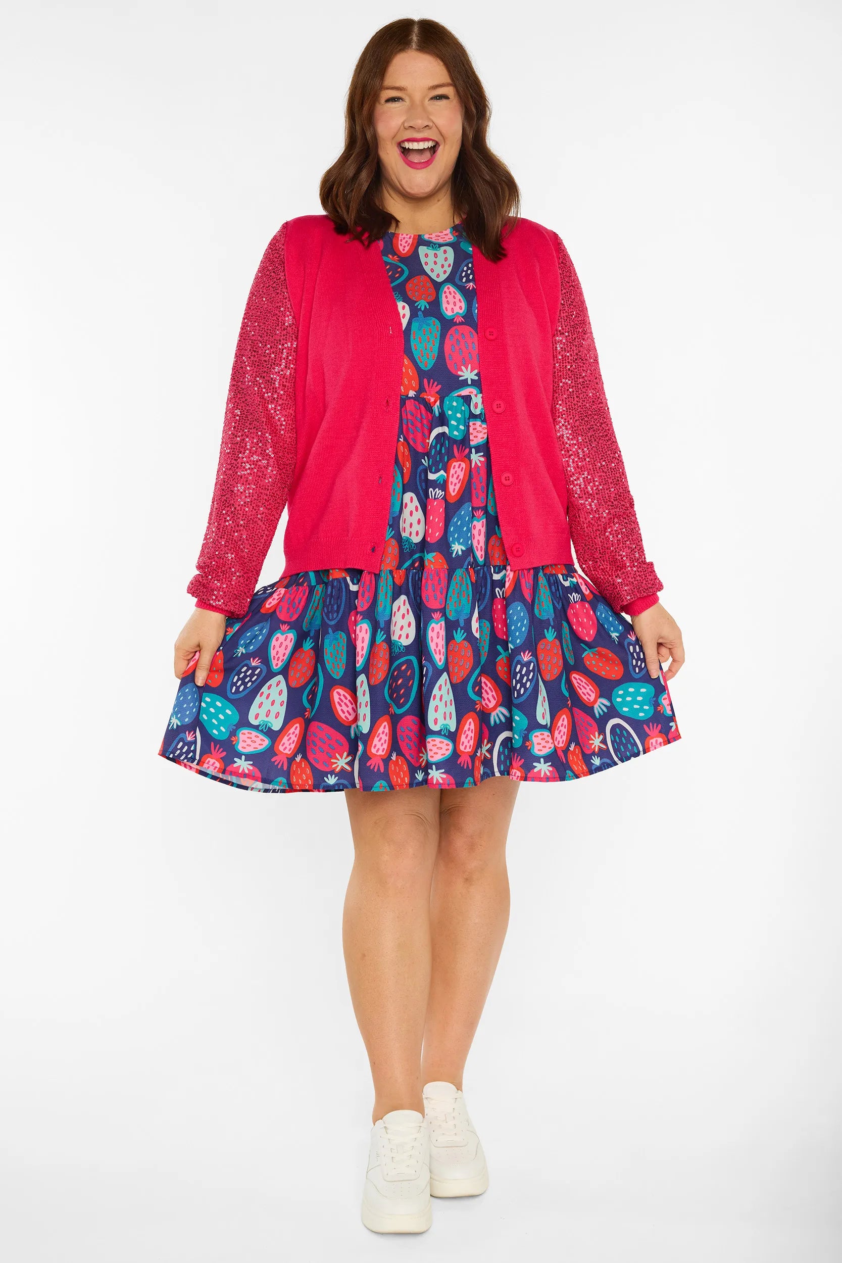Sloane Pink Cardi – Pink knit jumper
