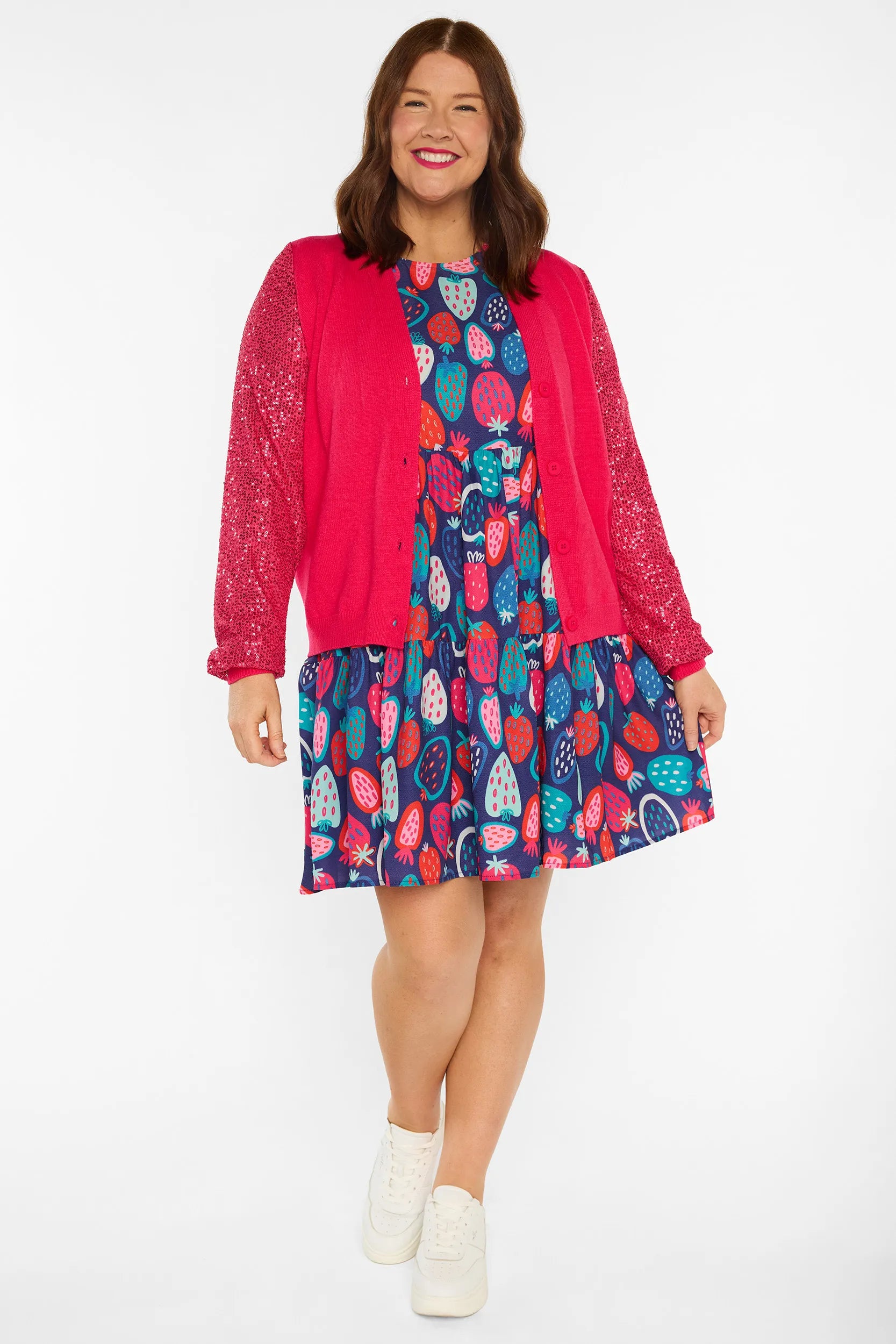 Sloane Pink Cardi – Pink knit jumper
