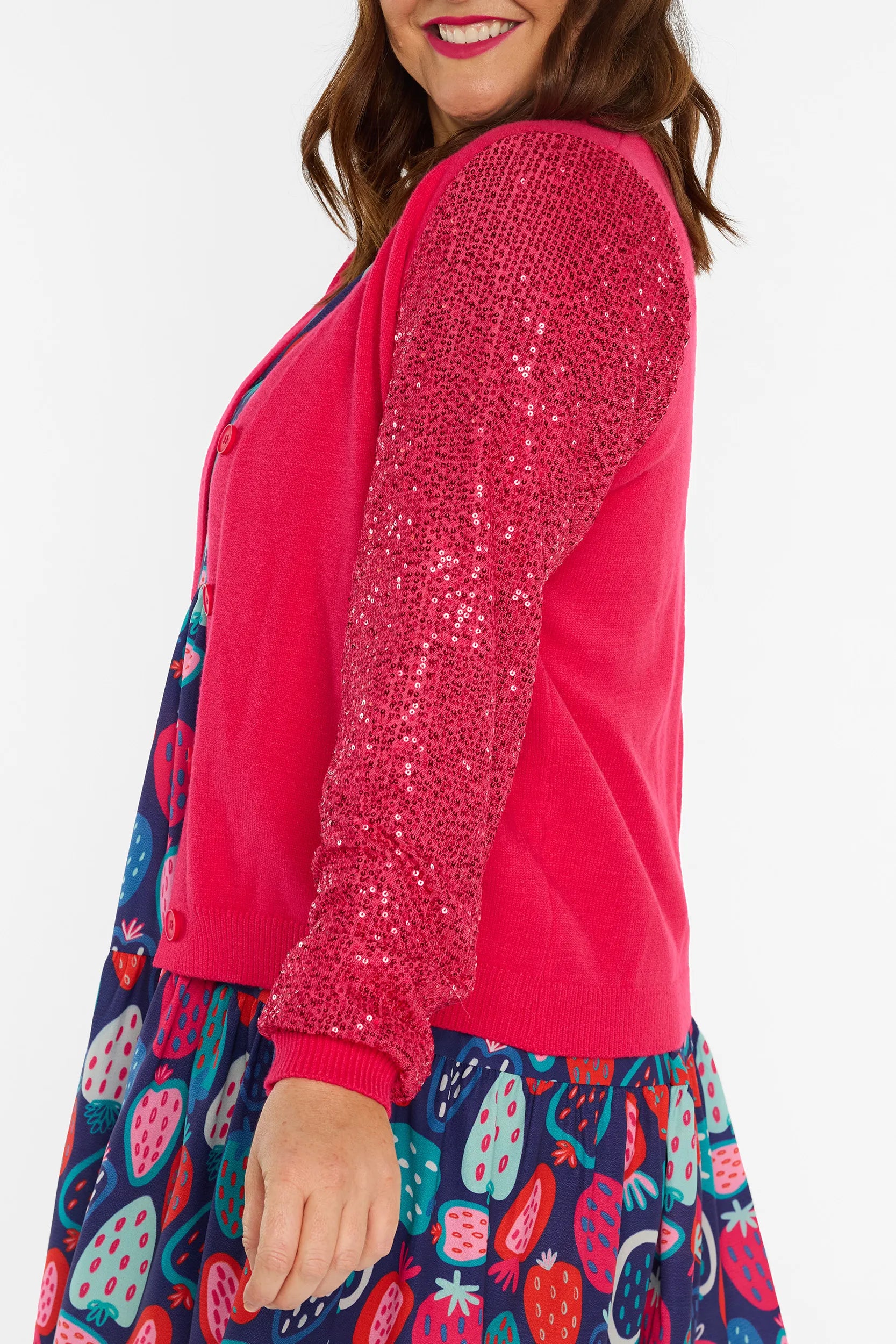 Sloane Pink Cardi – Pink knit jumper