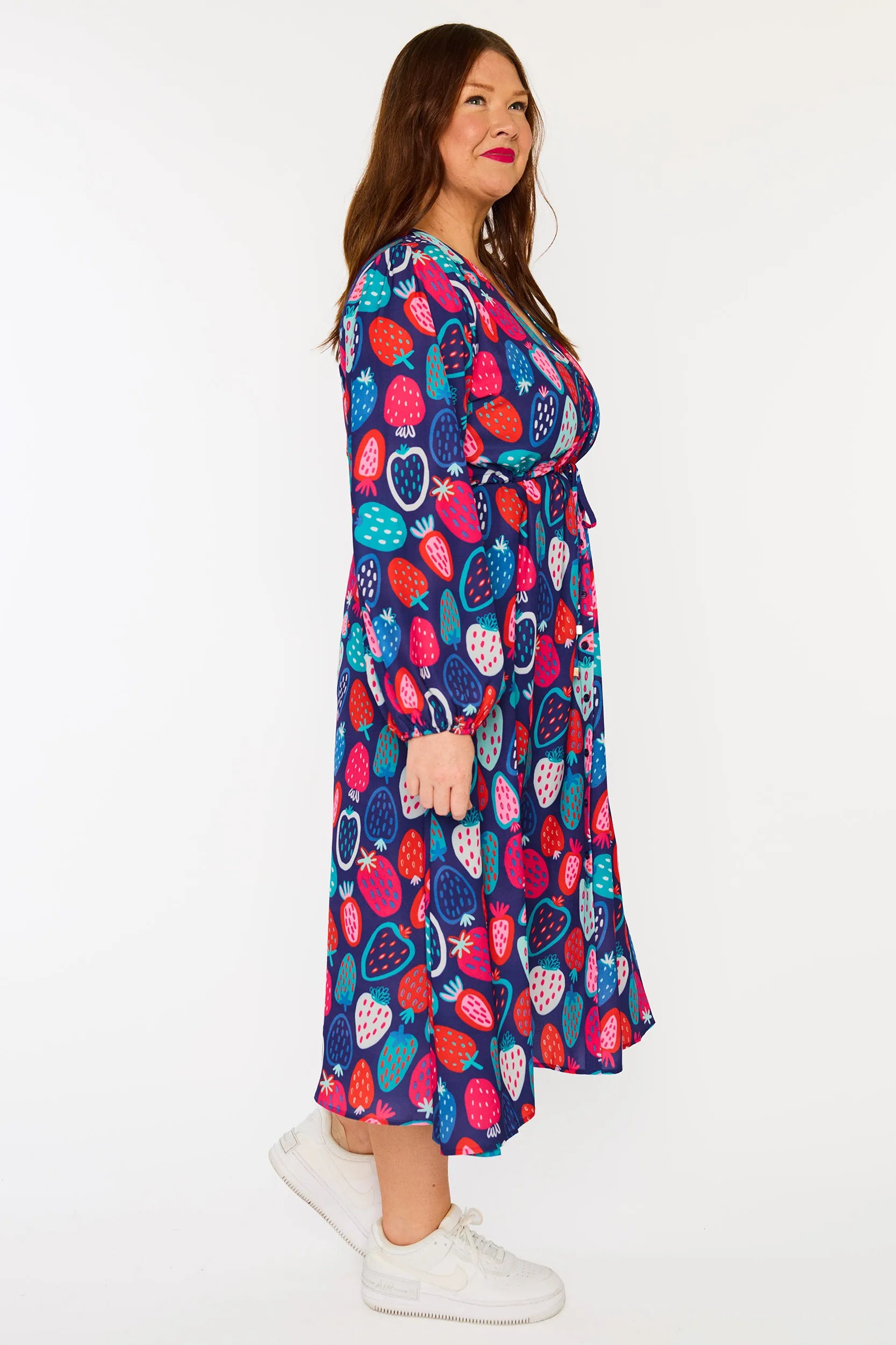 Marlene Strawberry Party Dress – Strawberry Party midi dress