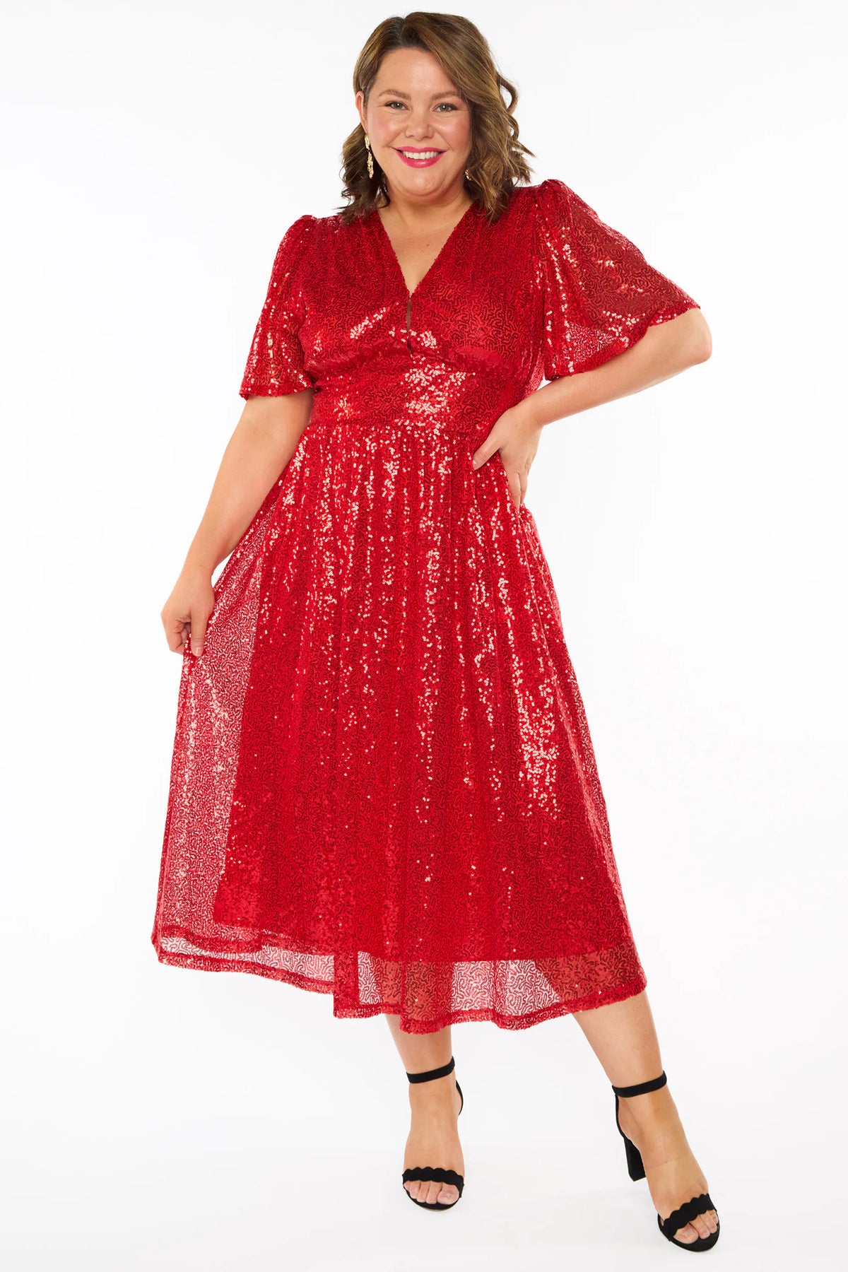 Tamie Red Sequins Dress