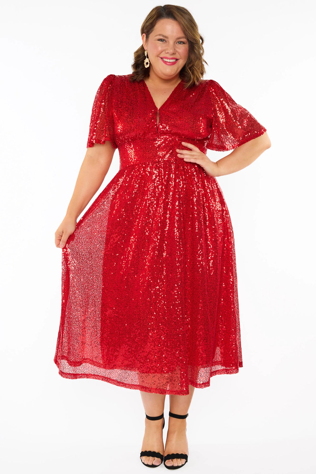 Tamie Red Sequins Dress