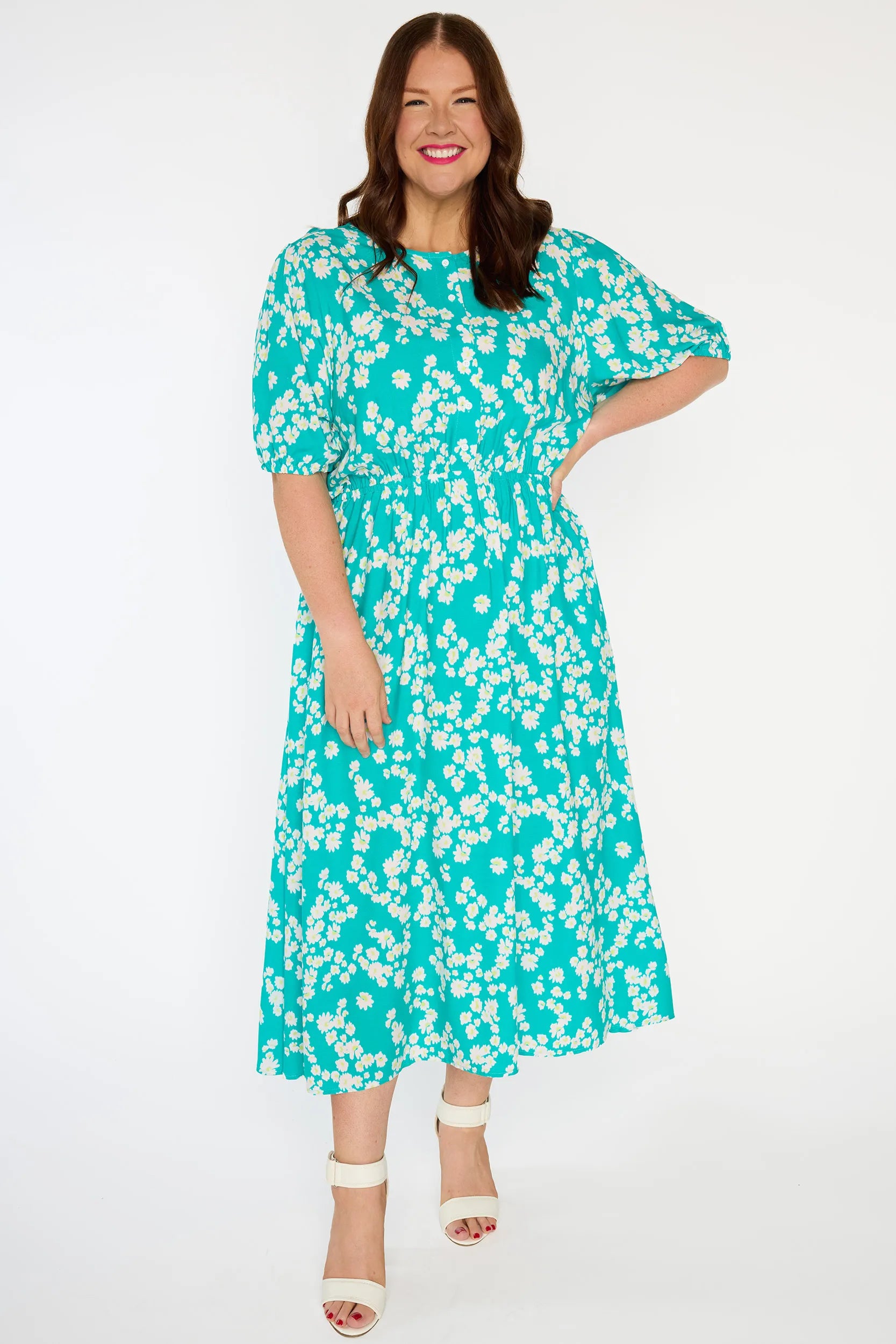 Bronwyn Teal Petal Whimsy Dress