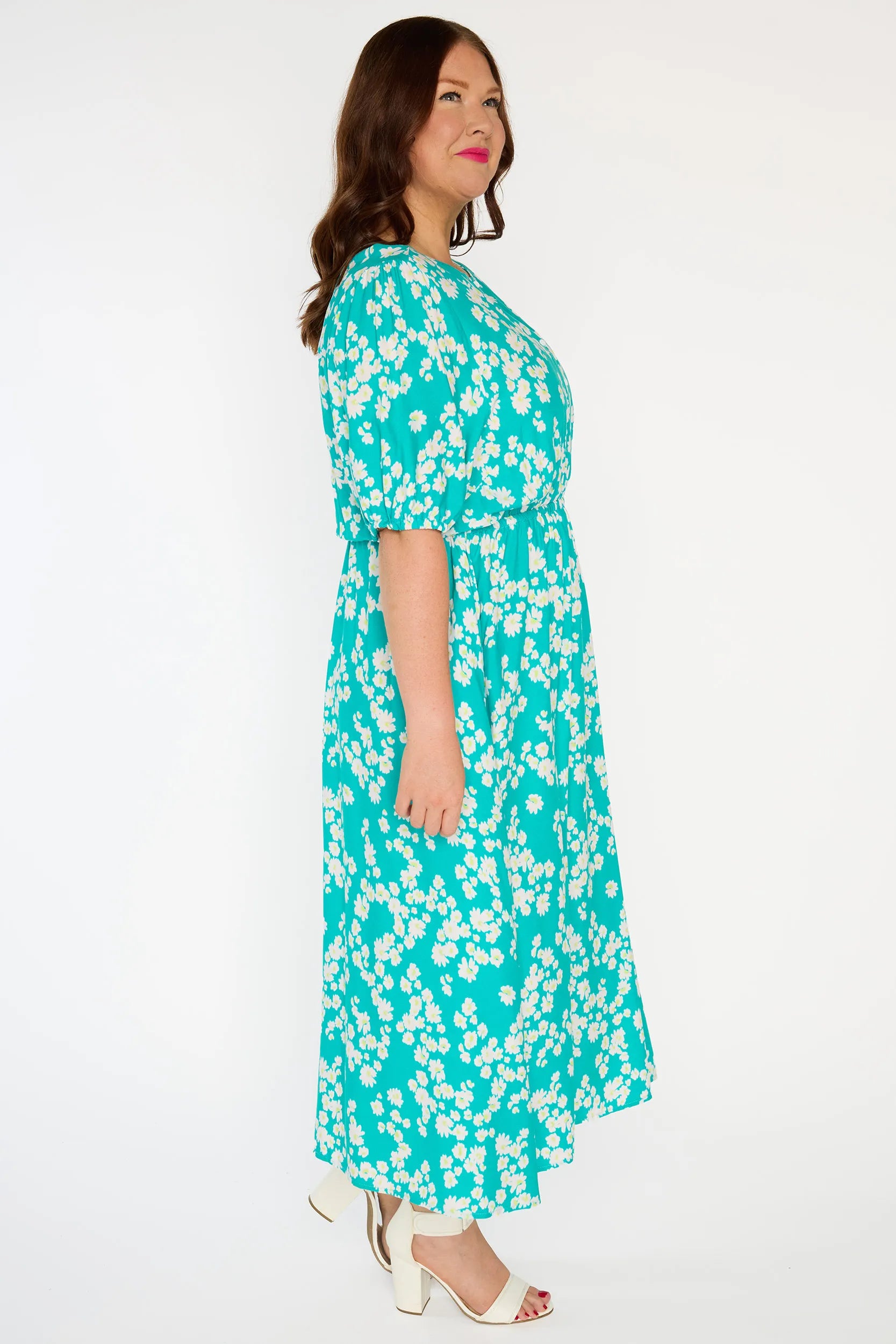 Bronwyn Teal Petal Whimsy Dress