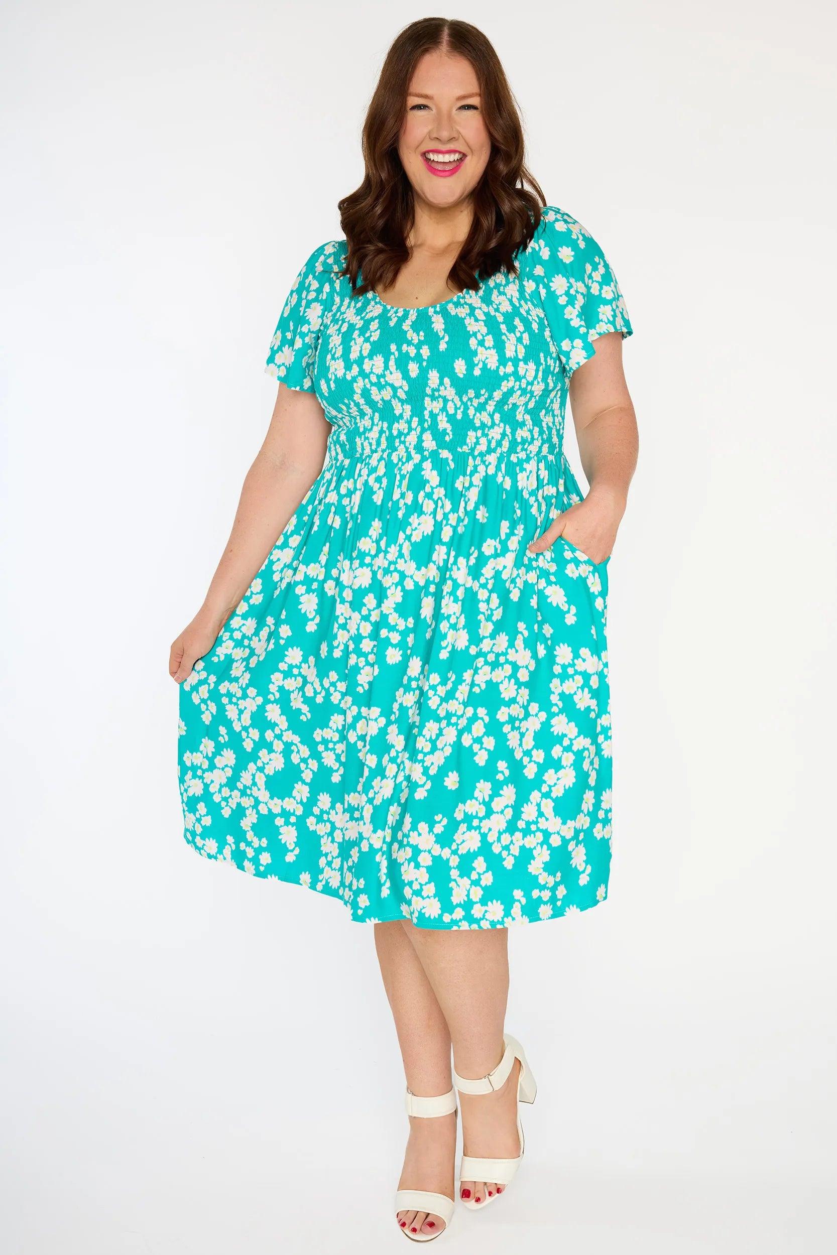 Merida Teal Petal Whimsy Dress