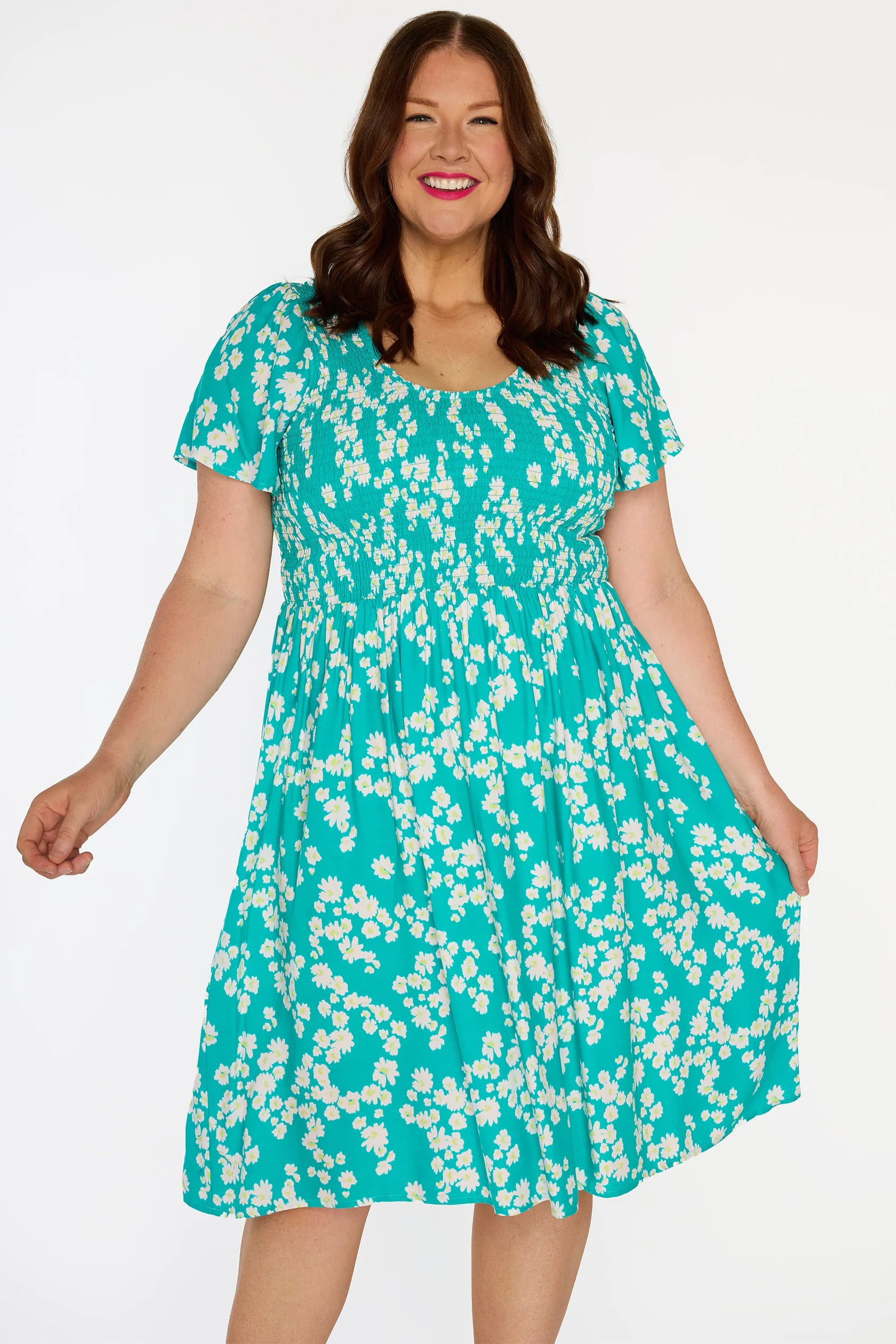 Merida Teal Petal Whimsy Dress