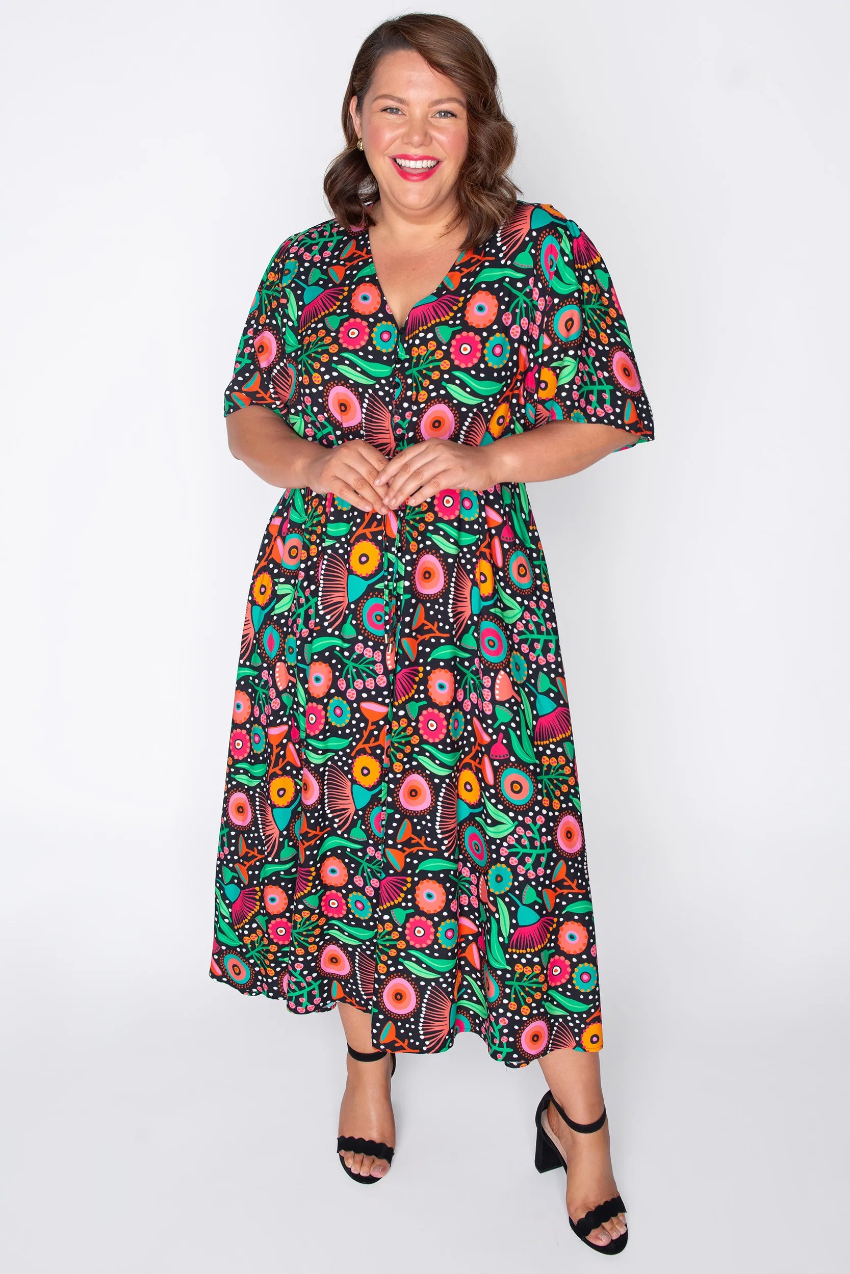 Michelle Wattle Wonderland Dress – Wattle Wonderland midi dress