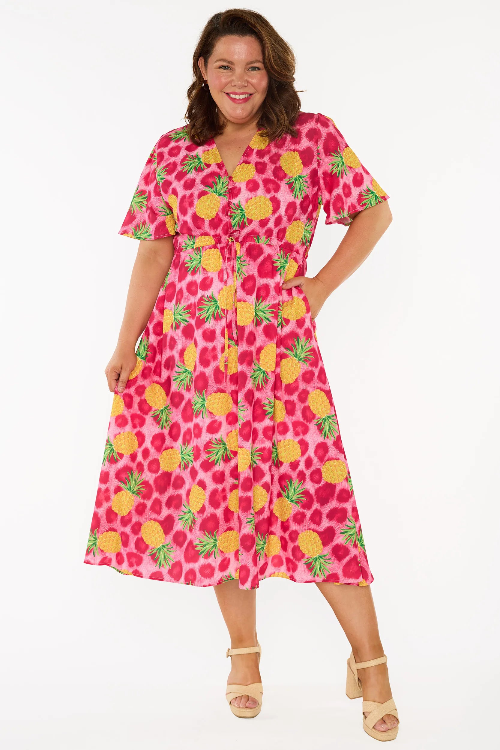 Marley Wild Pink Pineapples Dress
