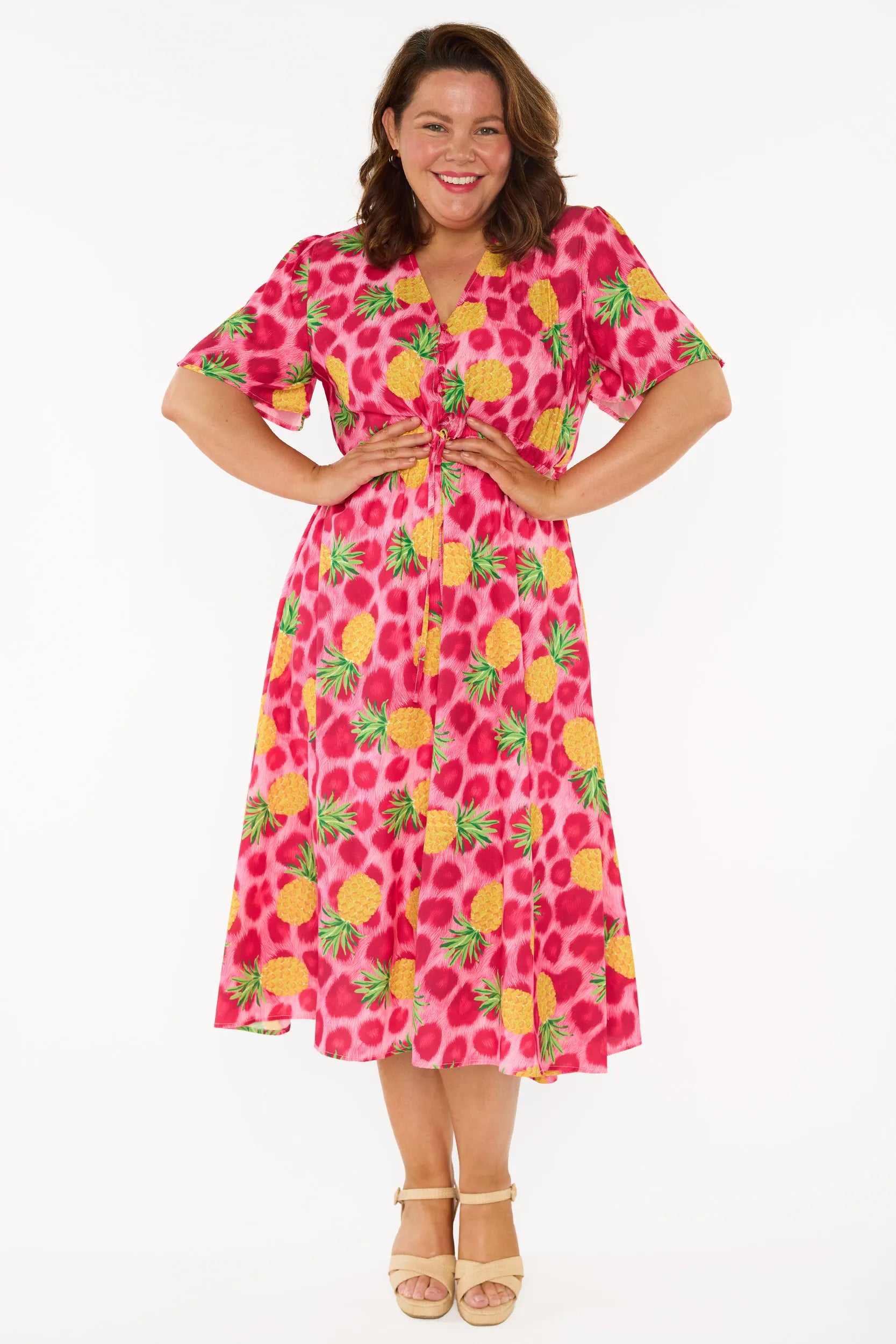 Marley Wild Pink Pineapples Dress