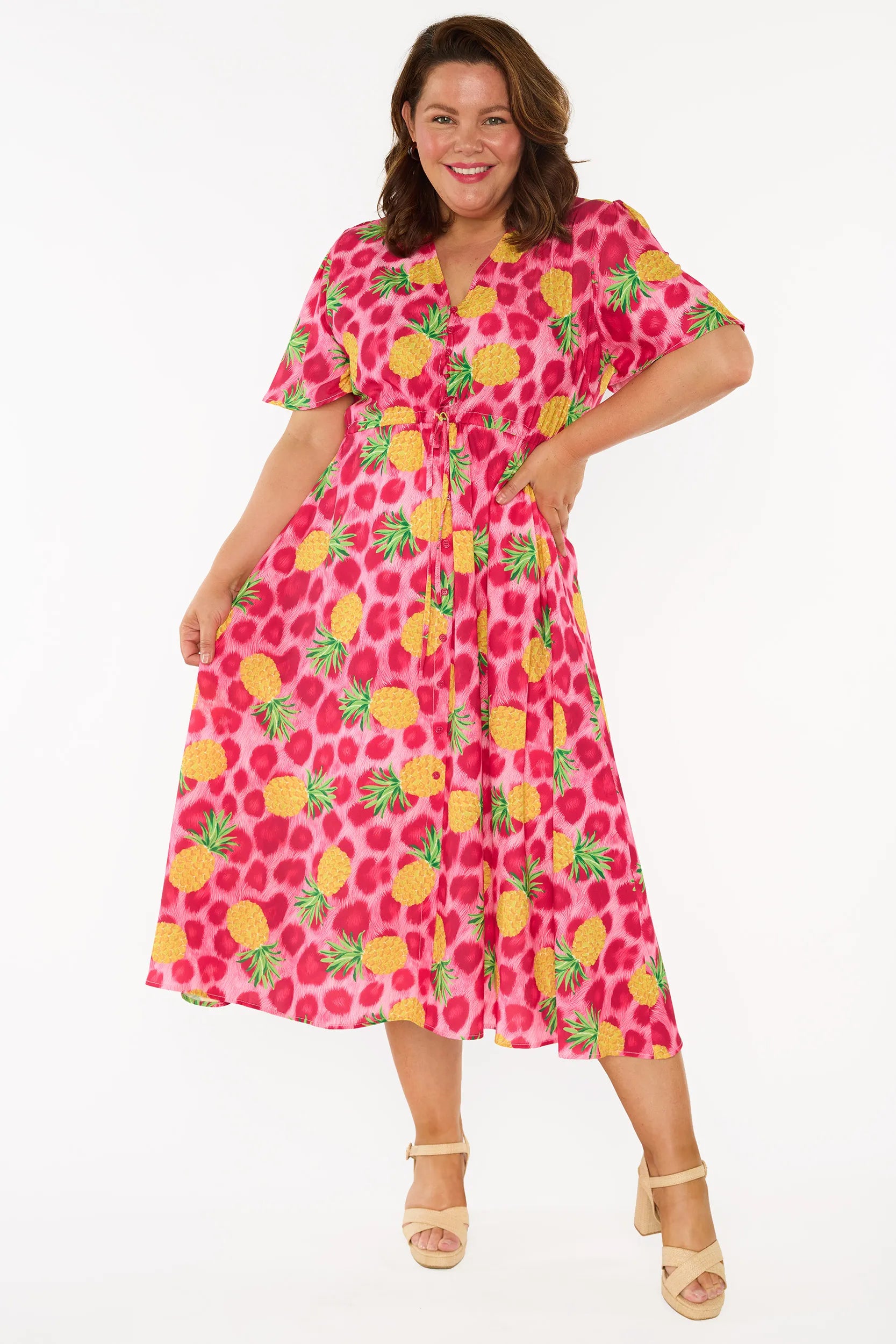 Marley Wild Pink Pineapples Dress