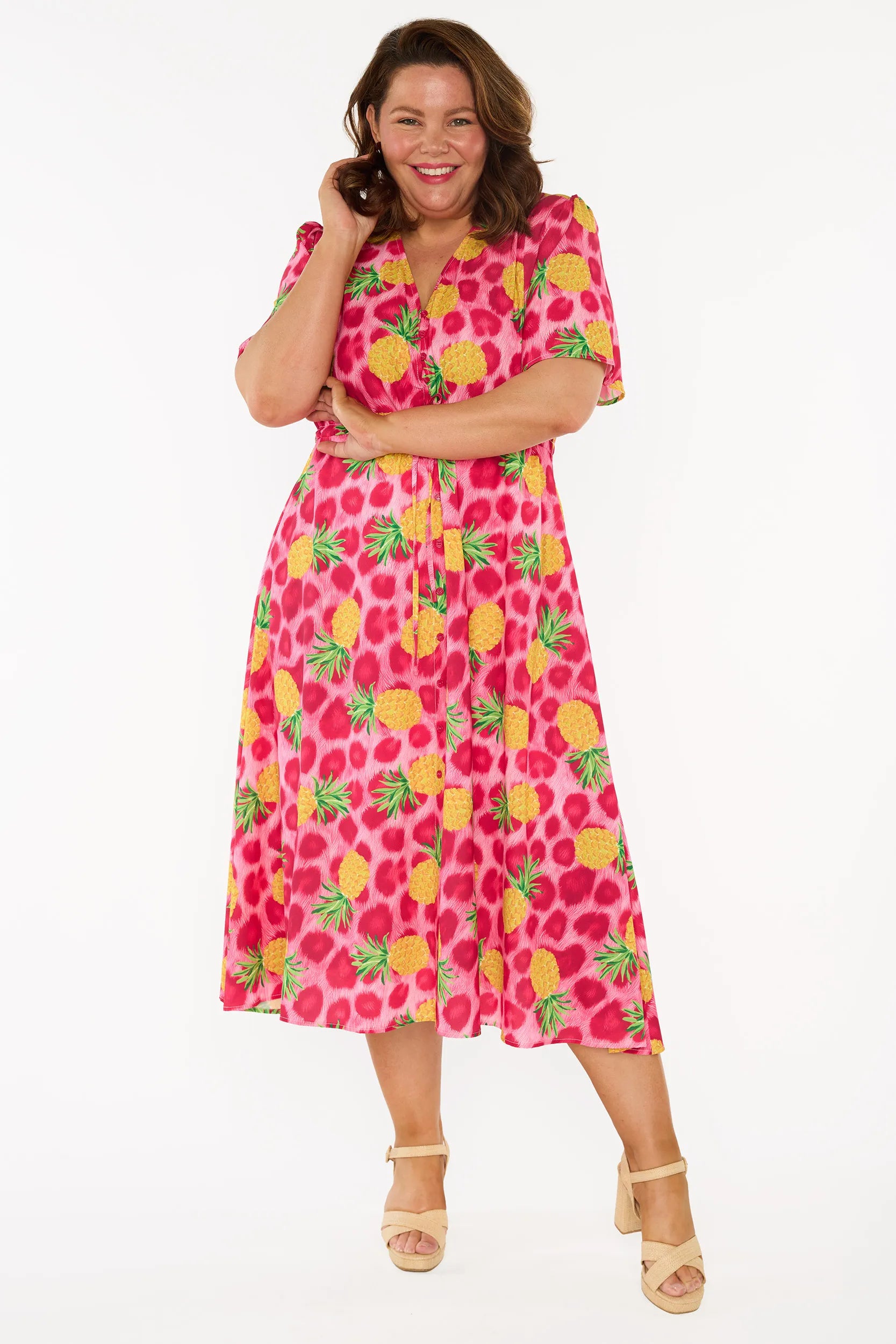 Marley Wild Pink Pineapples Dress