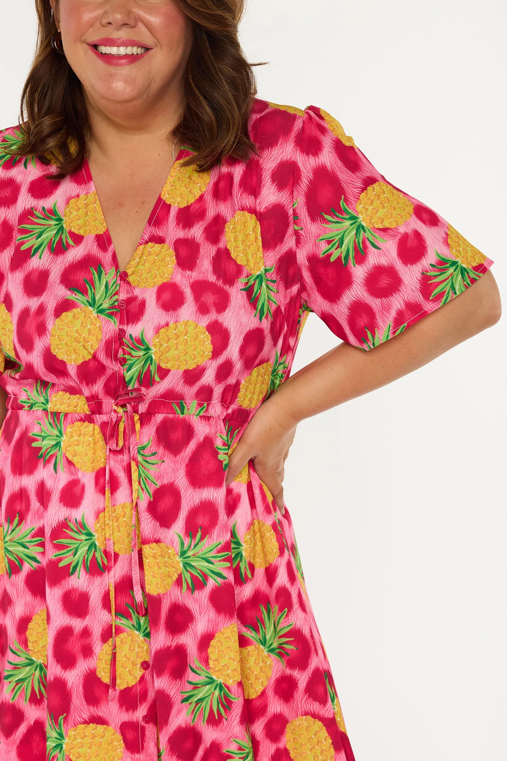 Marley Wild Pink Pineapples Dress