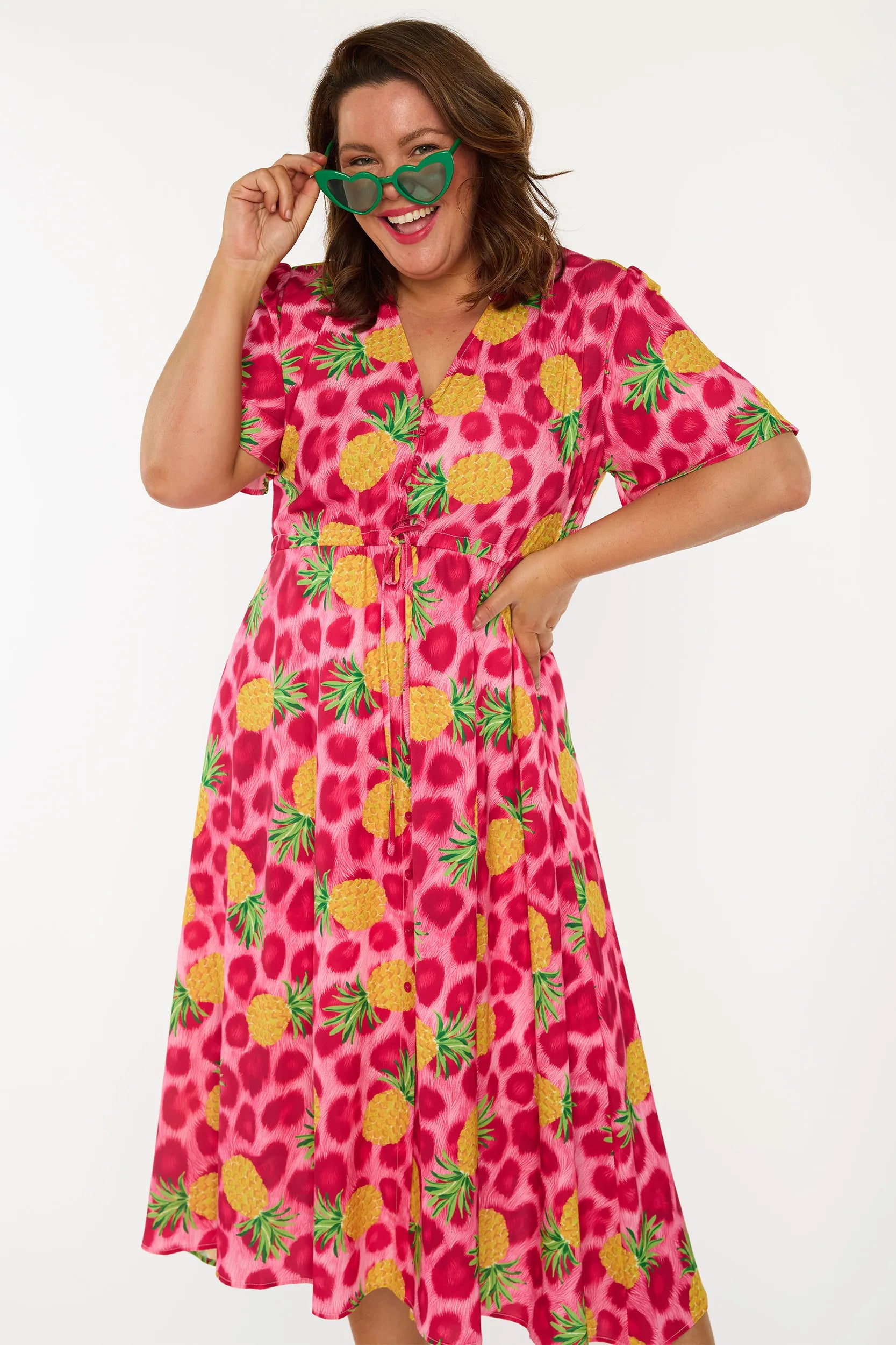 Marley Wild Pink Pineapples Dress