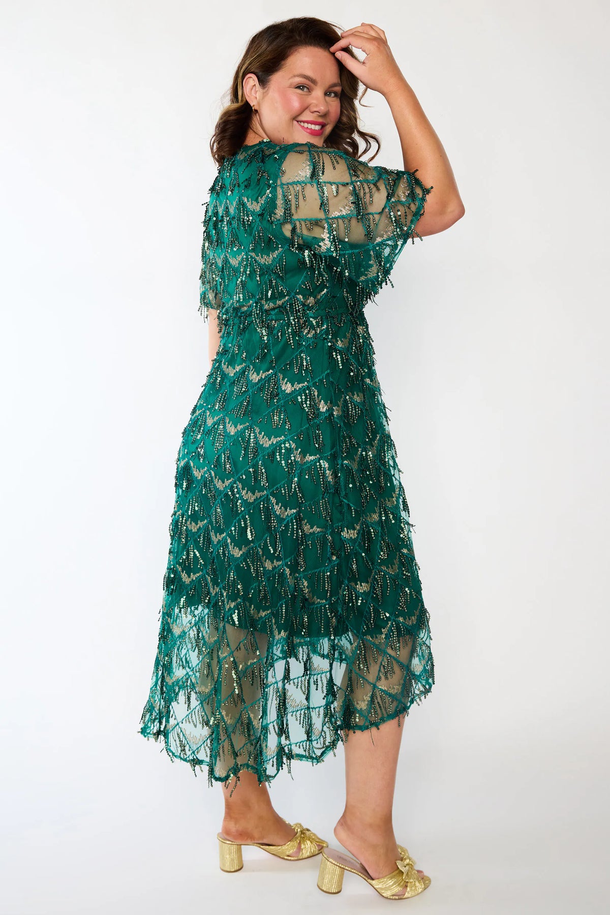 Wonderful Forest Green Party Dress