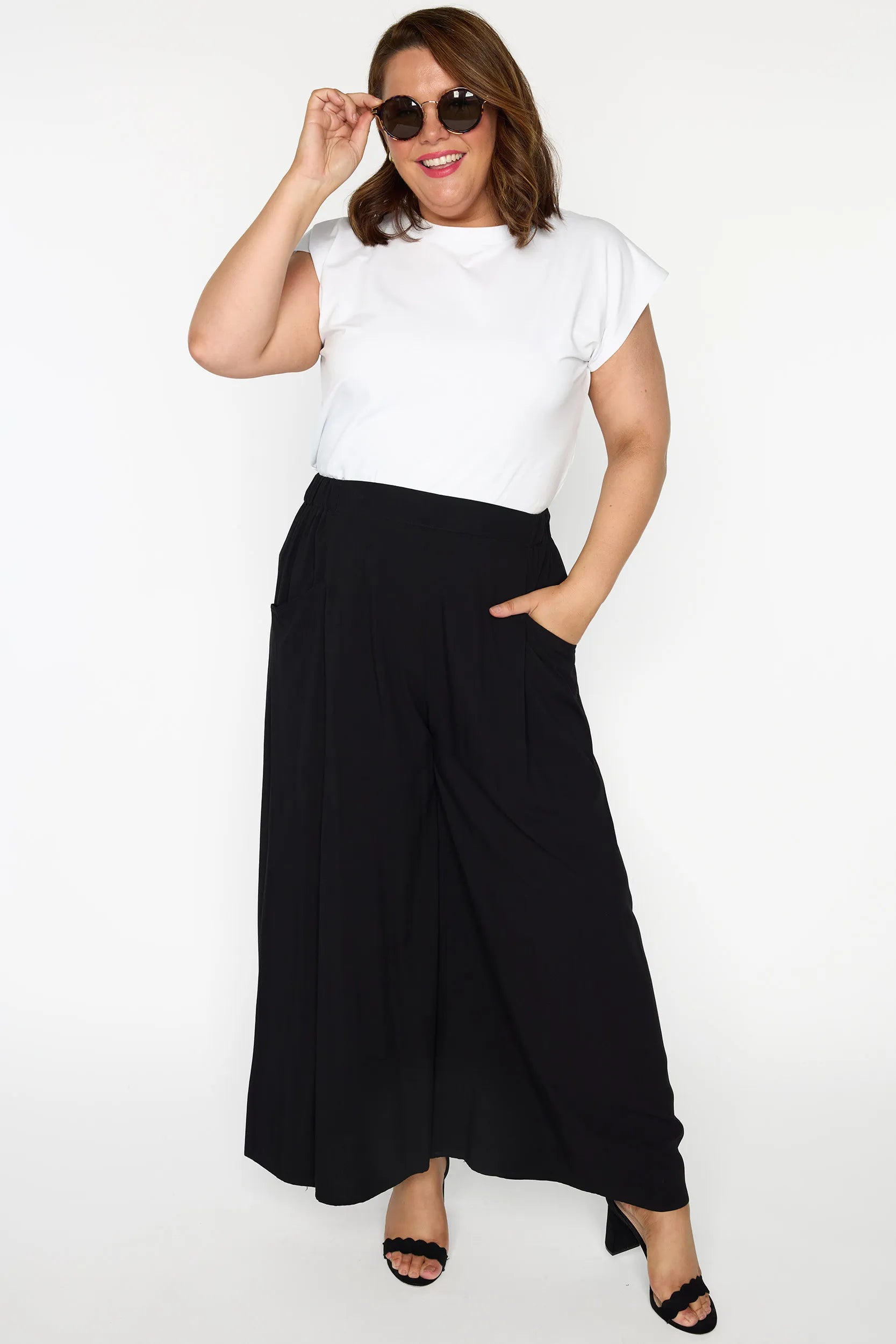 Xane Black Pant – Black wide leg pants