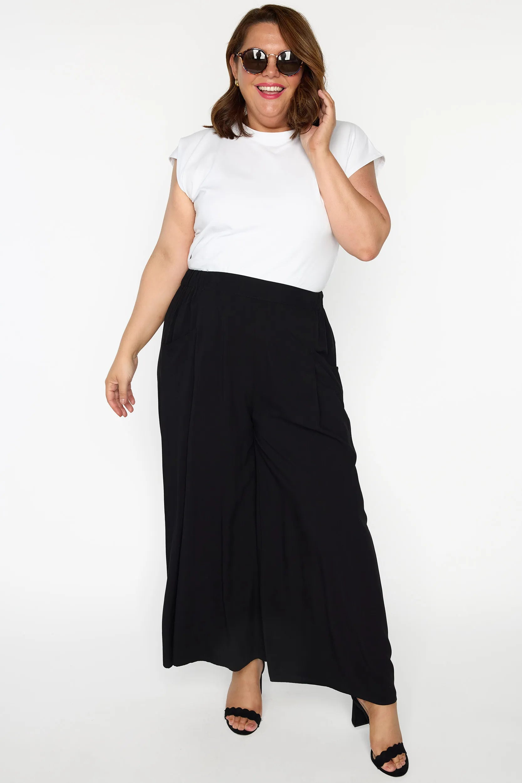 Xane Black Pant – Black wide leg pants