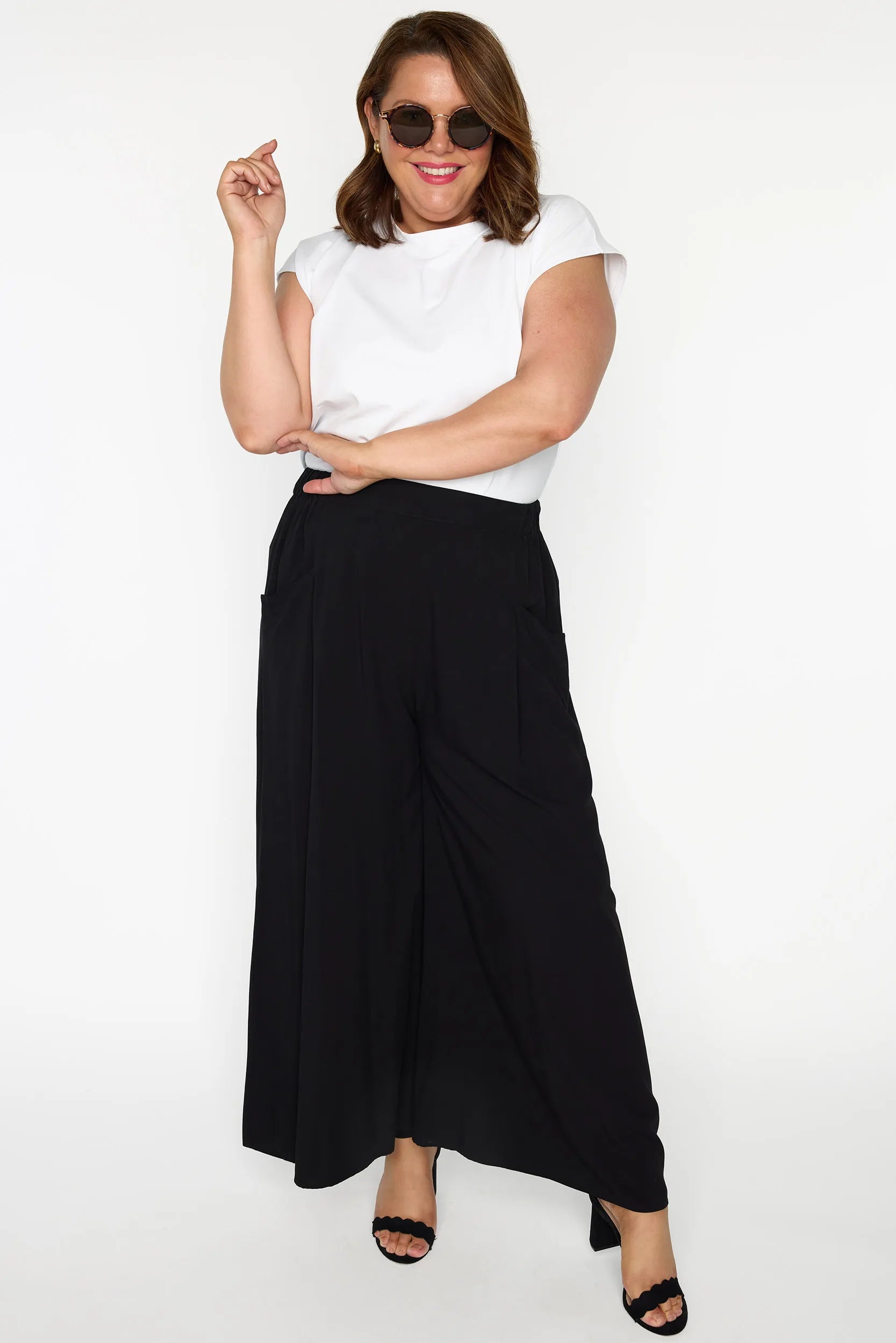 Xane Black Pant – Black wide leg pants