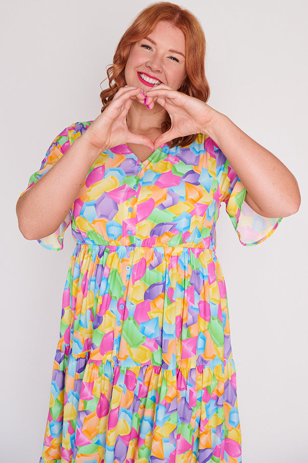 Blair Bedazzling Dress – Bedazzling midi dress