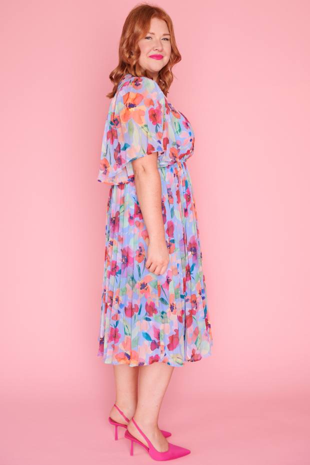 Dana Whimsical Water Colour Dress – Little Party Dress