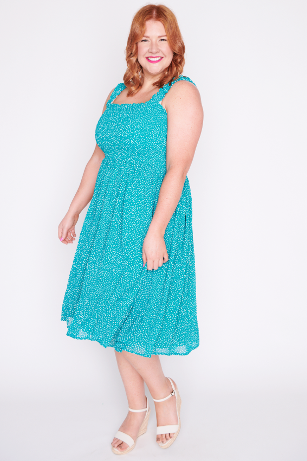 Lilly Irregular Spot Dress – Irregular Spot midi dress
