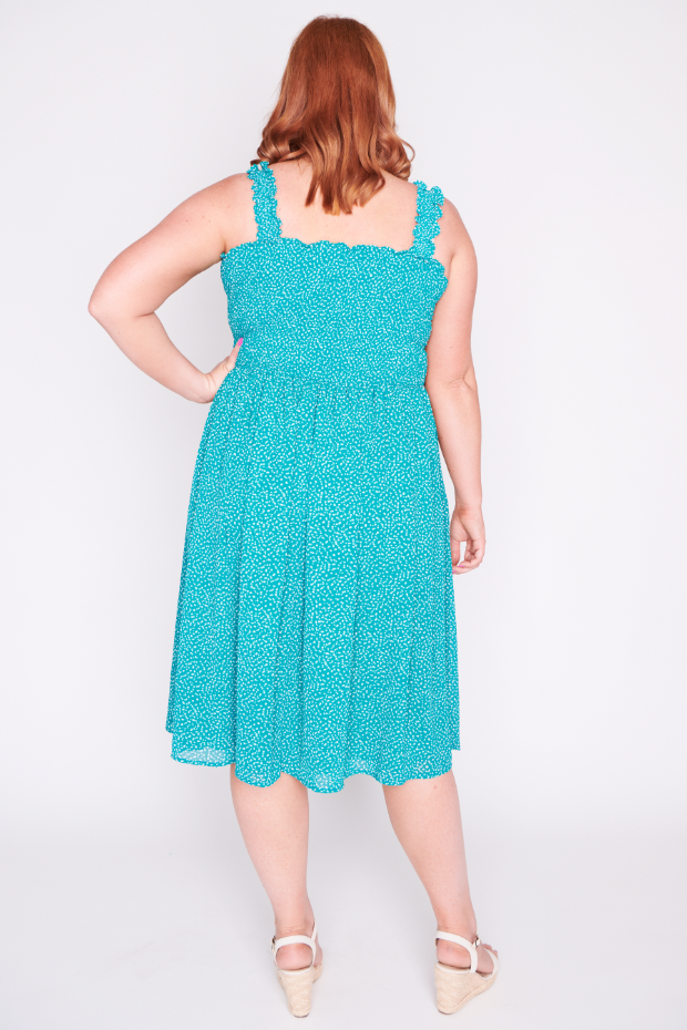 Lilly Irregular Spot Dress – Irregular Spot midi dress