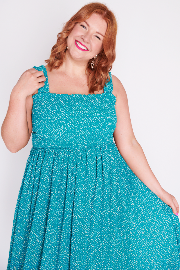 Lilly Irregular Spot Dress – Irregular Spot midi dress
