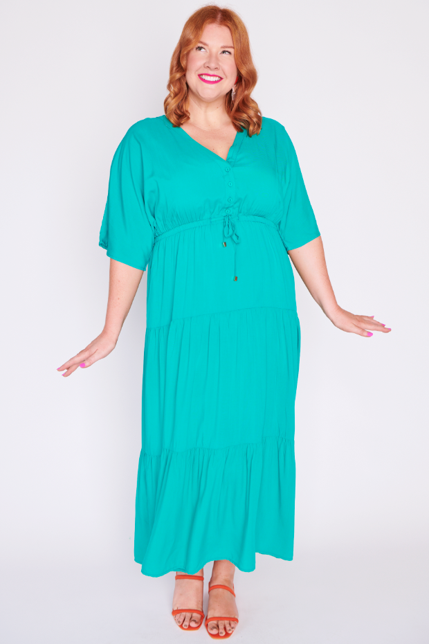 Maddie Teal Dress – Teal maxi dress