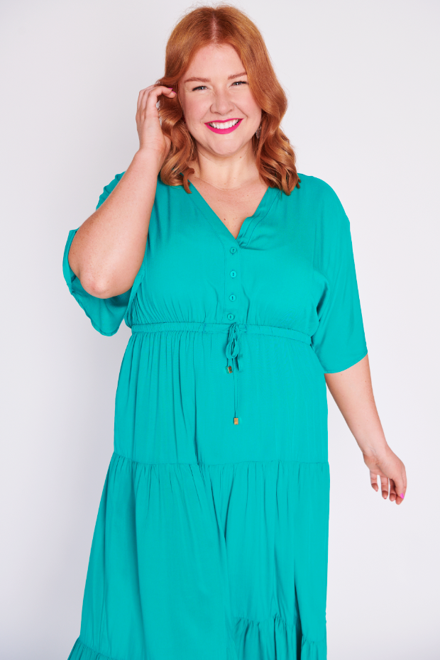 Maddie Teal Dress – Teal maxi dress