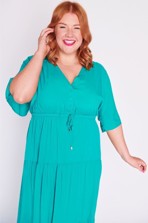 Maddie Teal Dress – Teal maxi dress