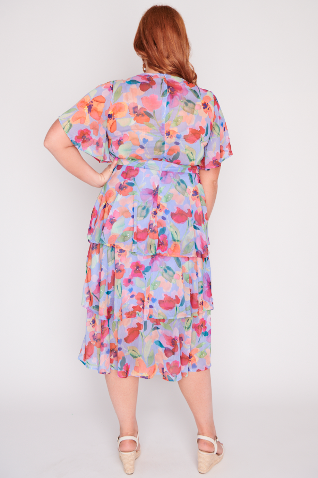 Rowen Whimsical Water Colour Dress – Whimsical Water Colour midi dress