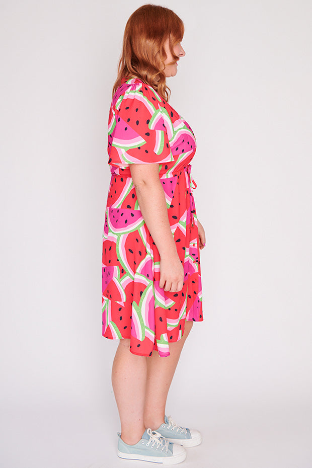 Siena Watermelon Stack Dress – Watermelon Stack knee length dress