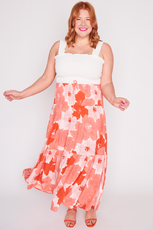 Willy Popping Orange Skirt – Popping Orange maxi skirt
