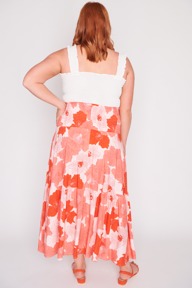 Willy Popping Orange Skirt – Popping Orange maxi skirt
