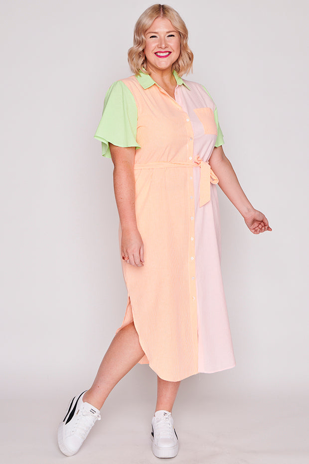 Between The Lines Citrus Dress – The Lines Citrus shirt dress