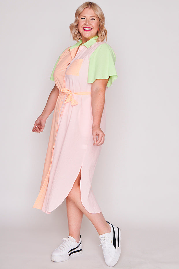 Between The Lines Citrus Dress – The Lines Citrus shirt dress