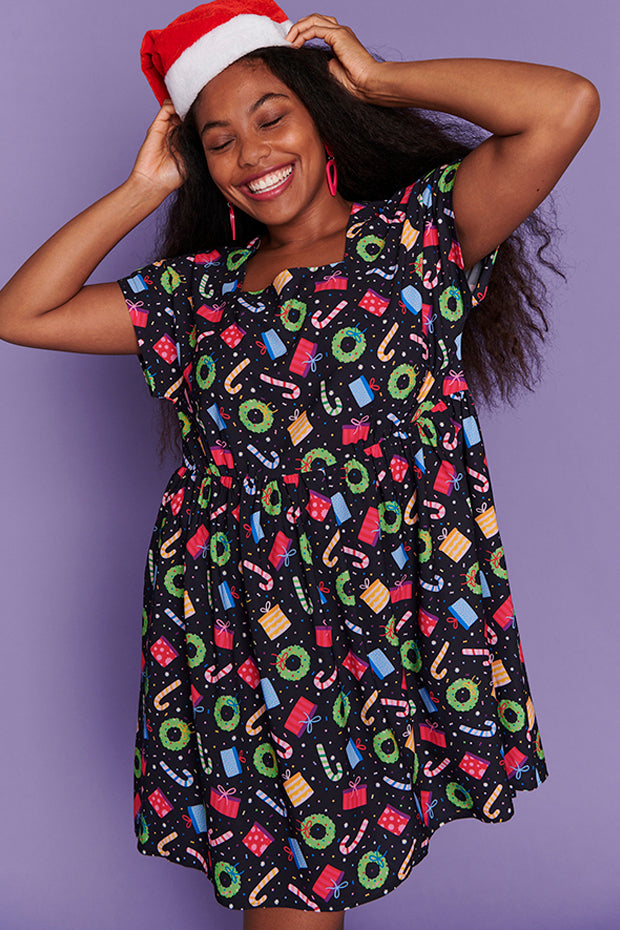 Arabella Confetti Christmas Dress – Confetti Christmas shift dress