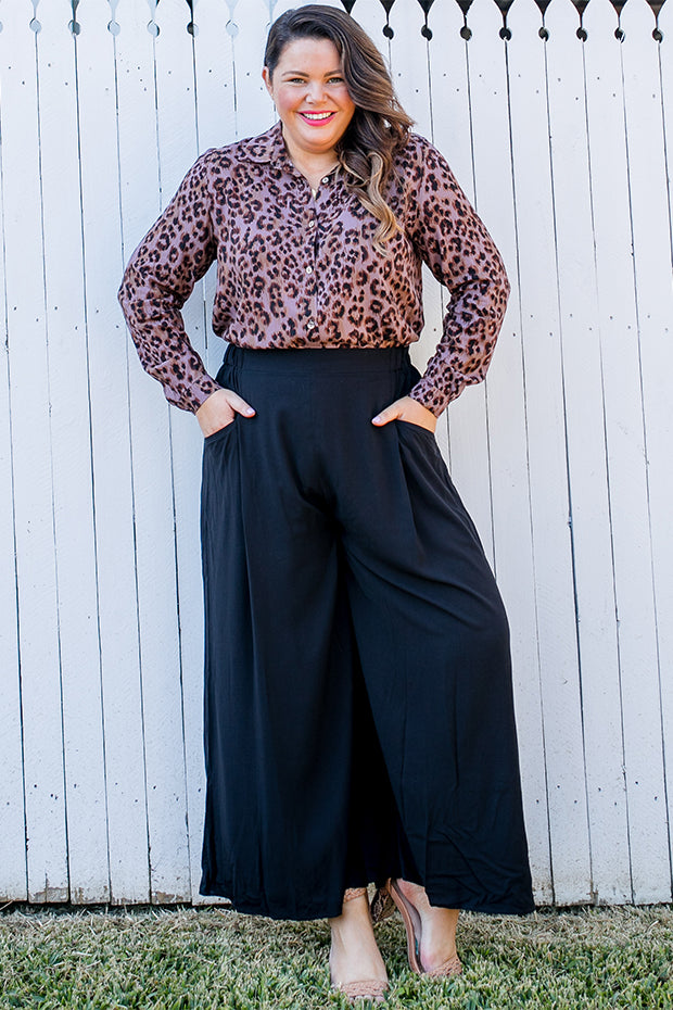 Aubree Chocolate Leopard Shirt – Chocolate Leopard longline shirt