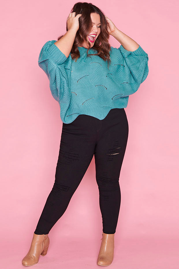 Poppie Green Knit – Green sweater