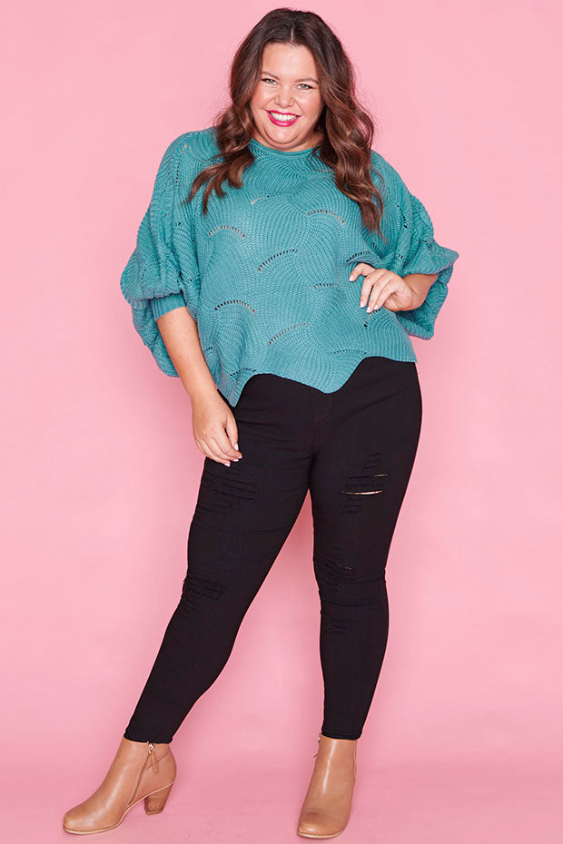 Poppie Green Knit – Green sweater