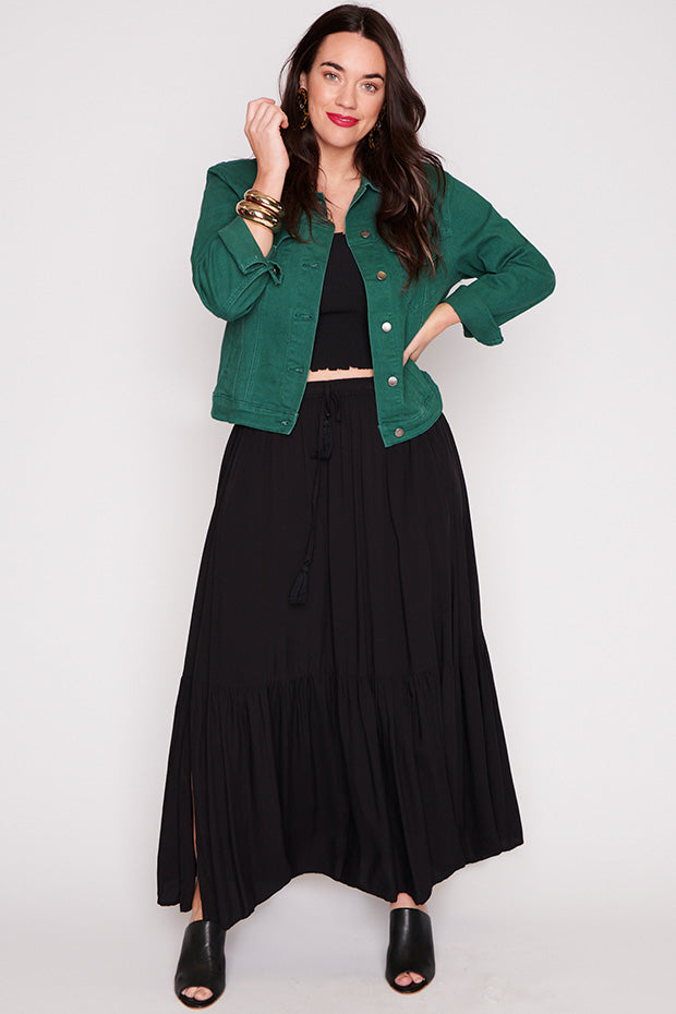 Tigerlily Teal Jacket – Teal denim jacket