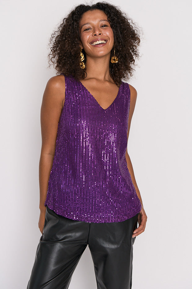 Rylee Purple Sequins Party Tank – Little Party Dress