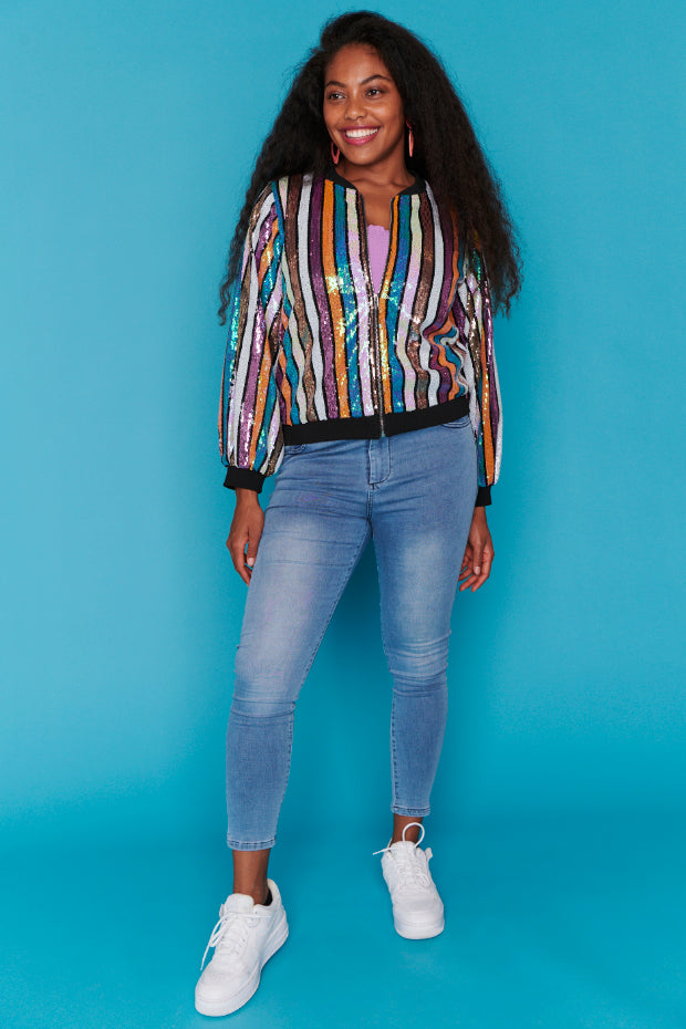 Bling Stripe Party Jacket – Little Party Dress1