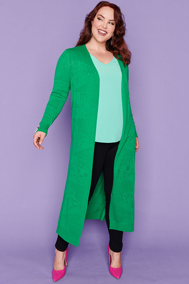 Smita Jade Long Cardi – Jade cardigan