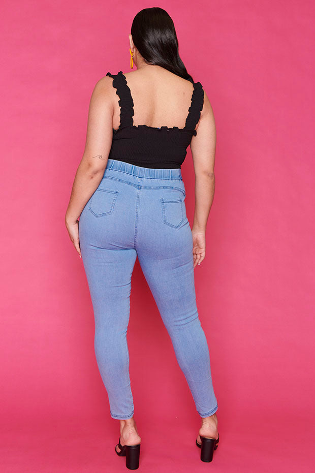 City Blue Denim Jeggings – Blue leggings